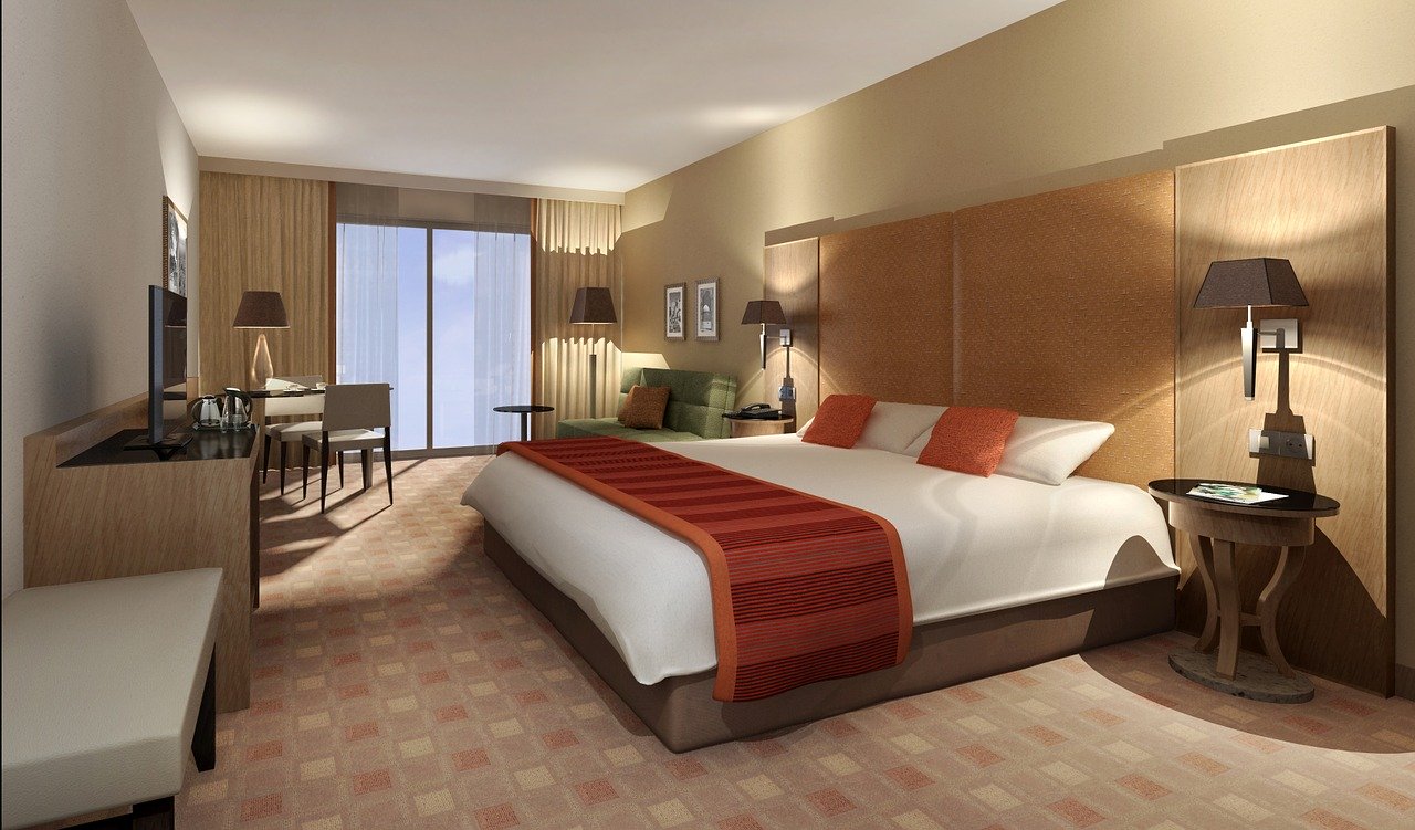 interior, hotel, rendering